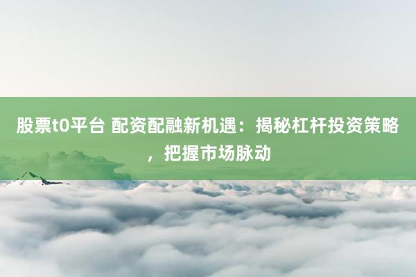 股票t0平台 配资配融新机遇：揭秘杠杆投资策略，把握市场脉动