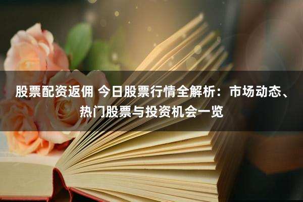 股票配资返佣 今日股票行情全解析：市场动态、热门股票与投资机会一览